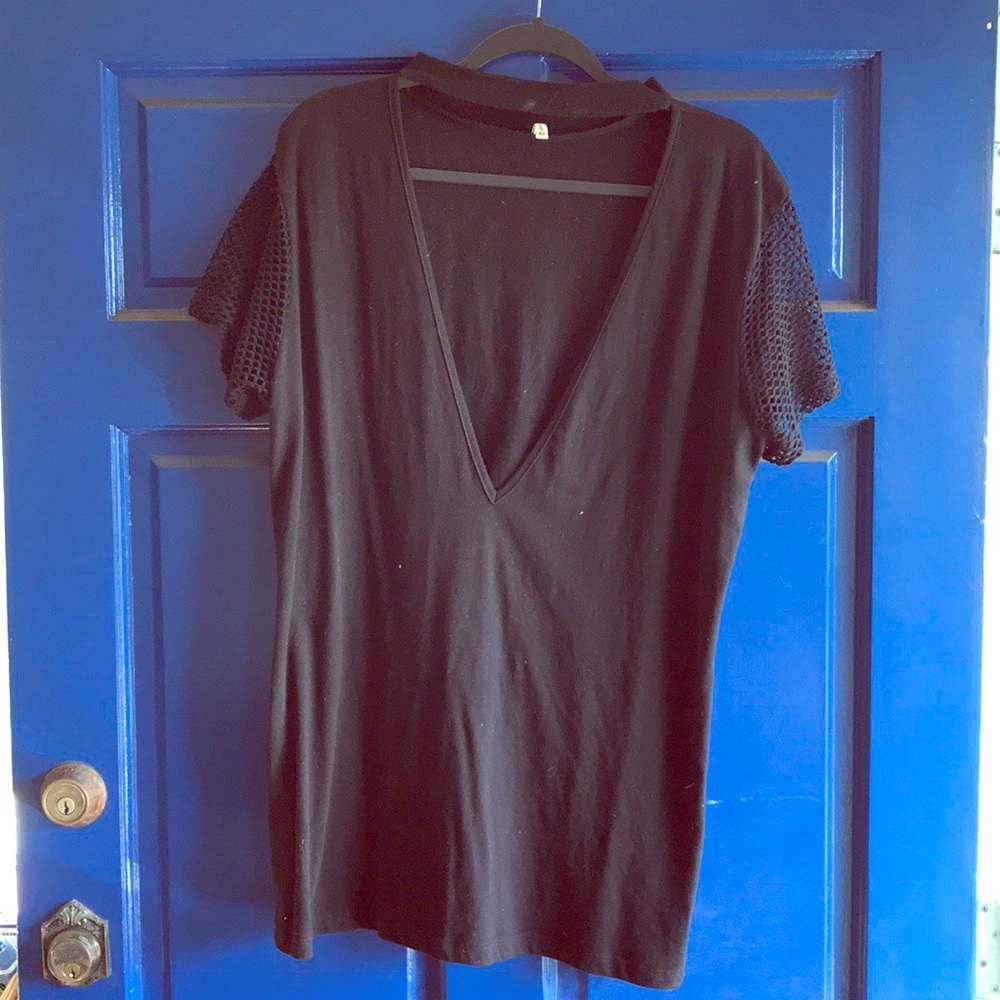 LF Deep V T Shirt Dress